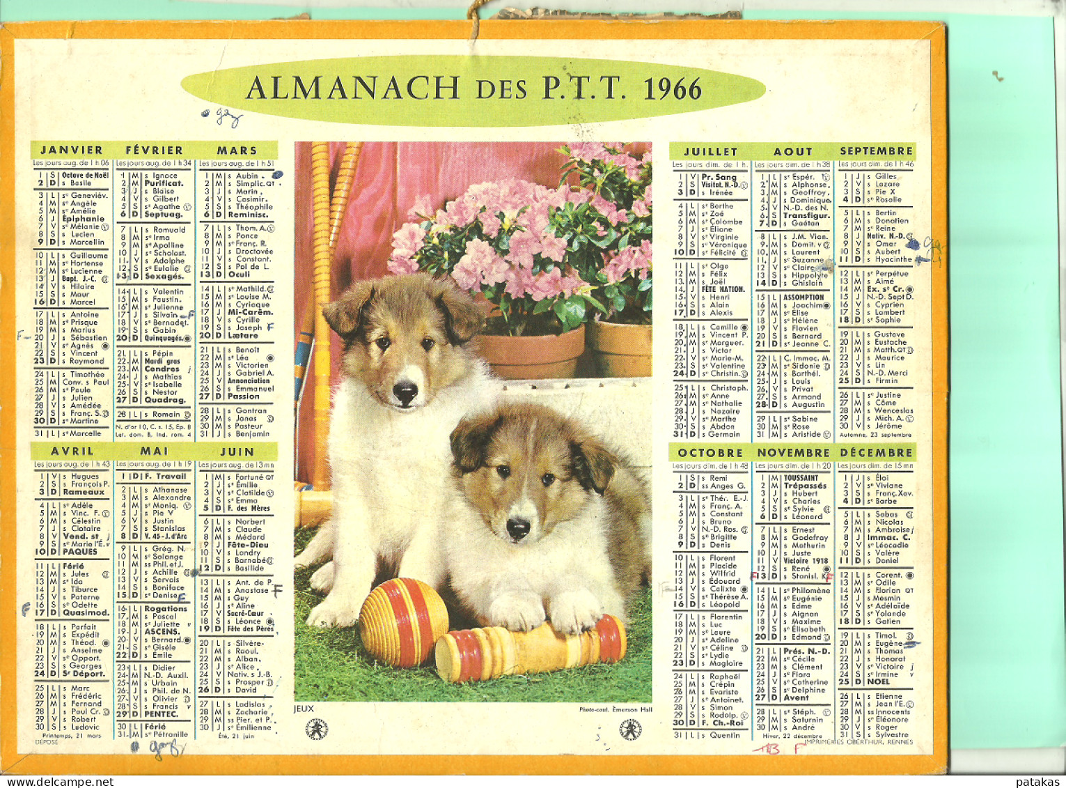 Almanach De La Poste 1966 - Grossformat : 1961-70