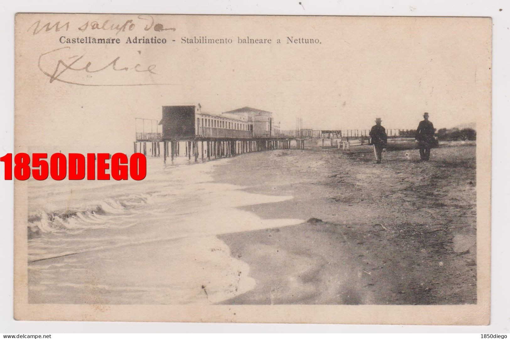 CASTELLAMMARE ADRIATICO - STABILIMENTO BALNEARE A NETTUNO F/PICCOLO  VIAGGIATA ANIMAZIONE - Pescara