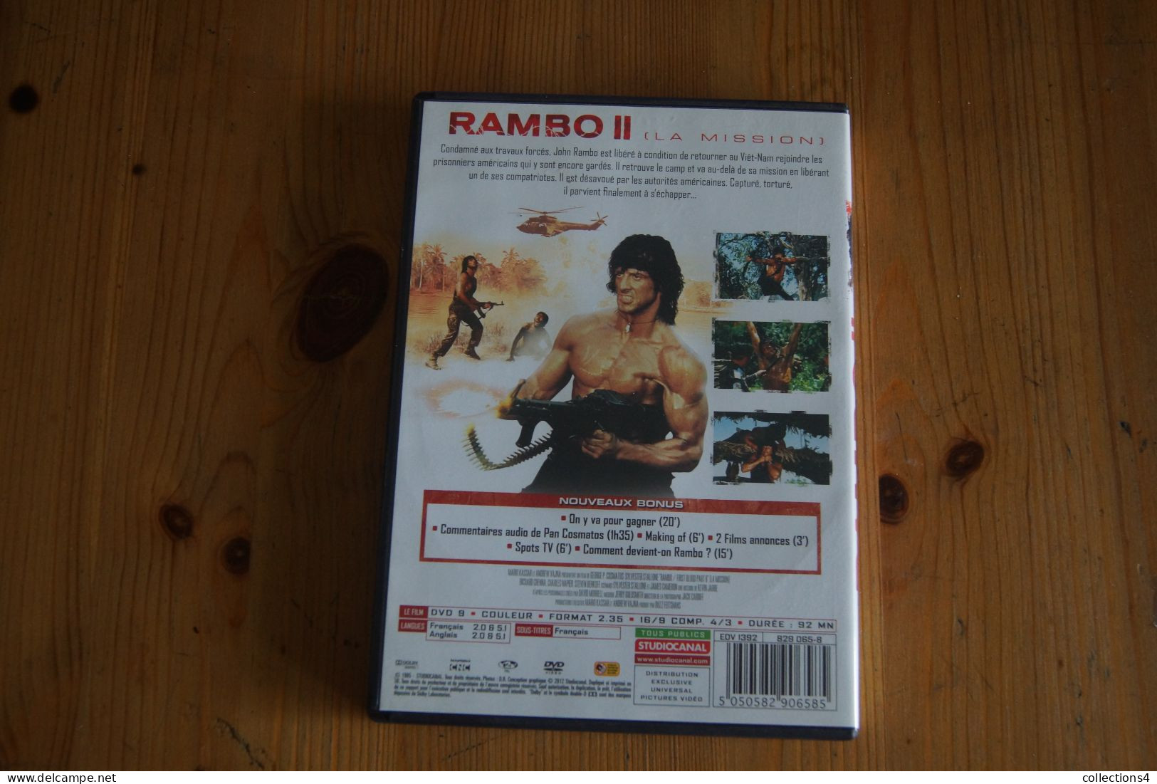 RAMBO II SYLVESTER STALLONE DVD FILM  DE 2015 VERSION RESTAUREE - Action, Aventure