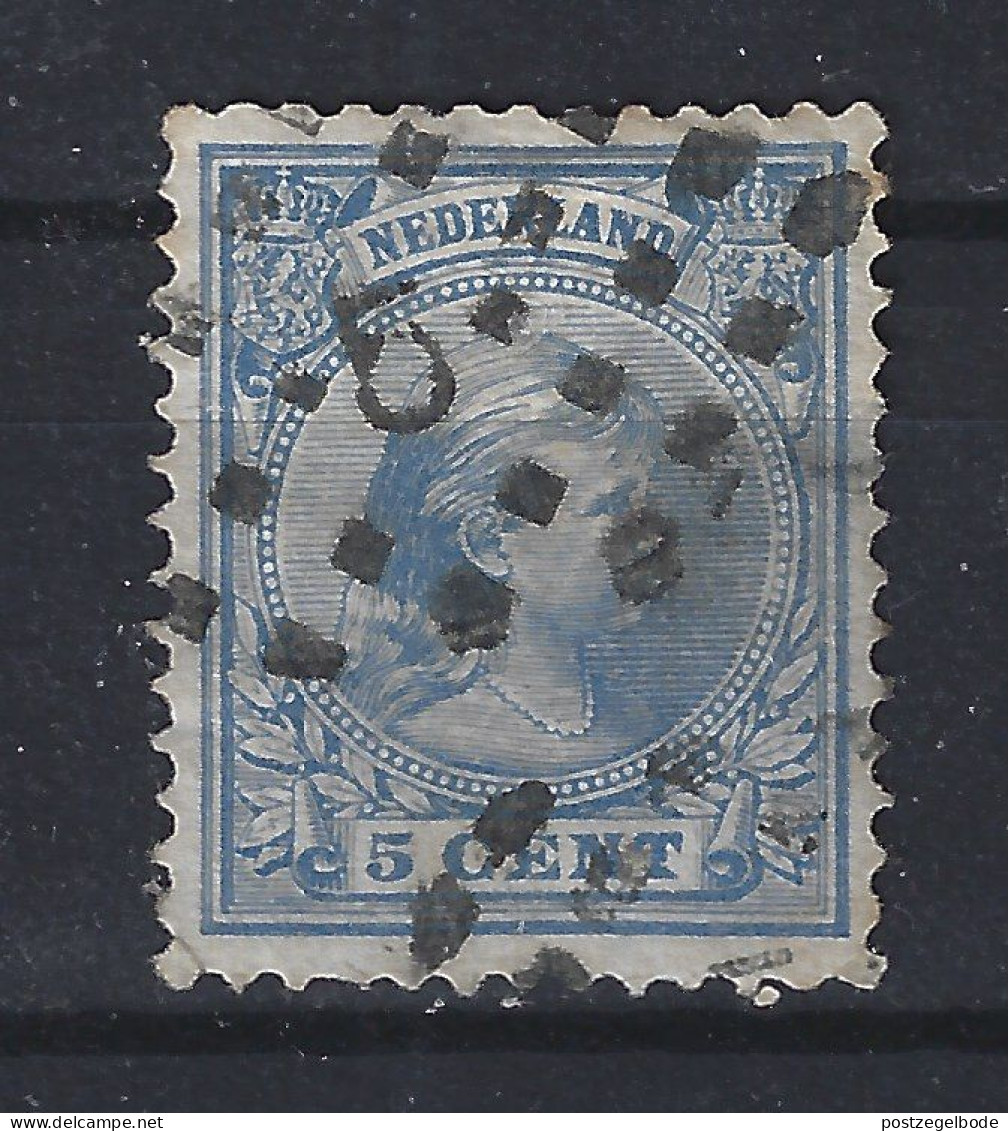 NVPH Nederland Netherlands Pays Bas Niederlande Holanda 35 CANCEL AMSTERDAM Puntstempel 5; Wilhelmina 1891 - Oblitérés