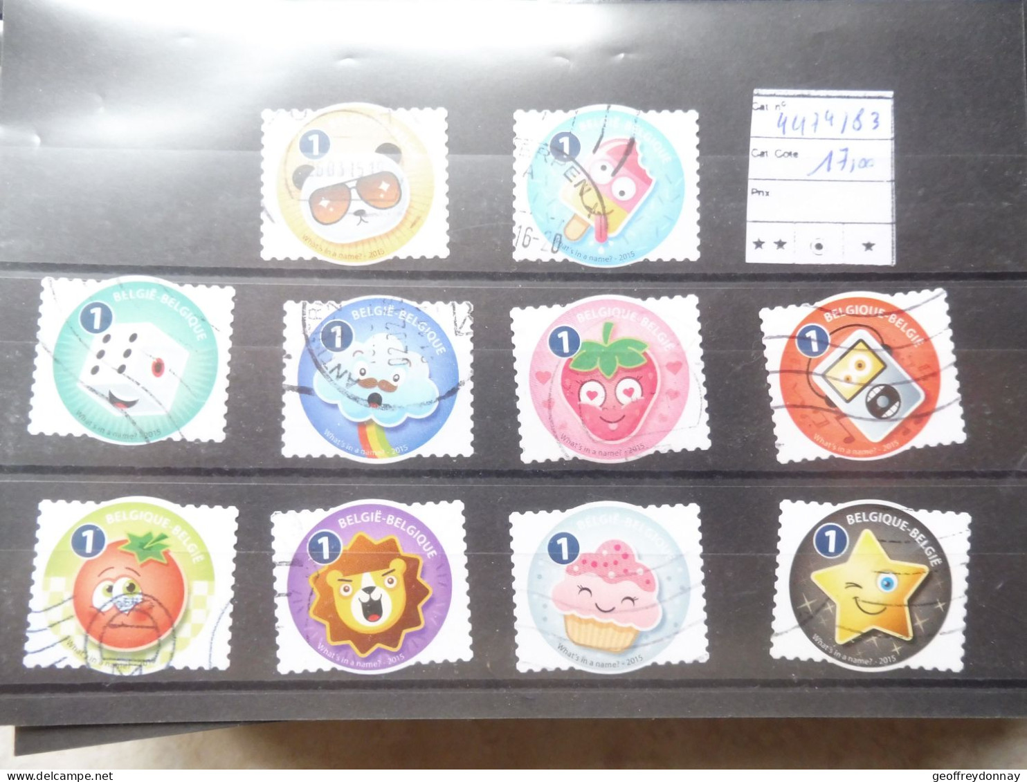 Belgique First Day Sheet 4474/4483 Oblitéré / Belgie Gestempelt  ( Année 2015 ) Emoji Emoticone - Used Stamps