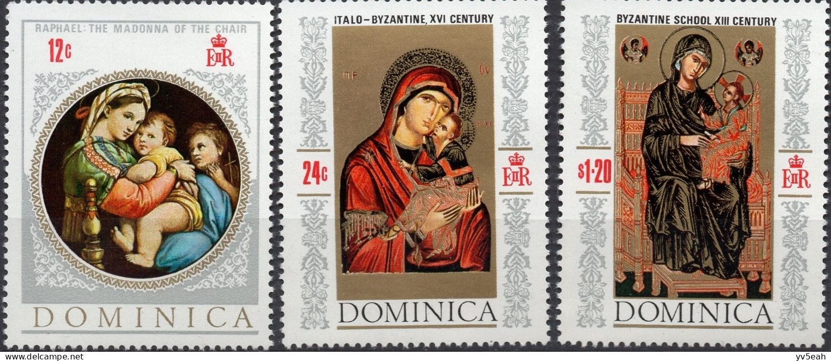 DOMINICA/1968/MNH/SC#241/ CHRISTMAS / PAINTINGS / ART/ 5c MISSED - Dominica (...-1978)