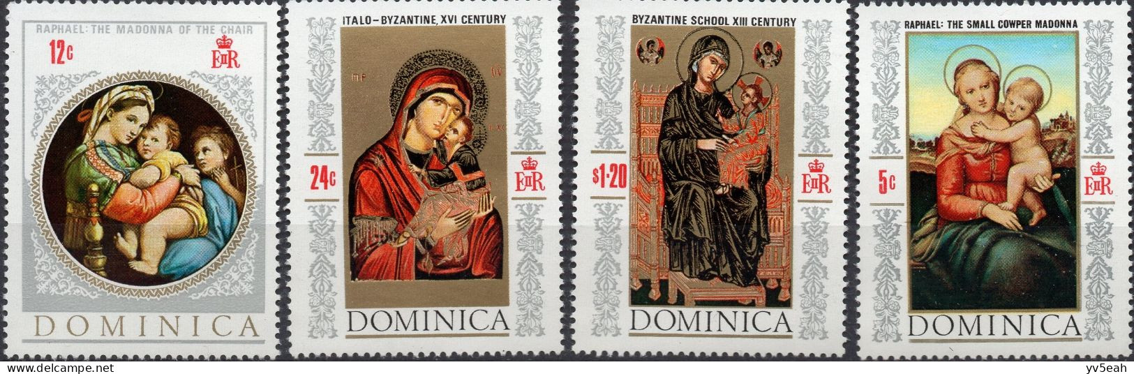 DOMINICA/1968/MNH/SC#241/ CHRISTMAS / PAINTINGS / ART/ 5c MH - Dominica (...-1978)