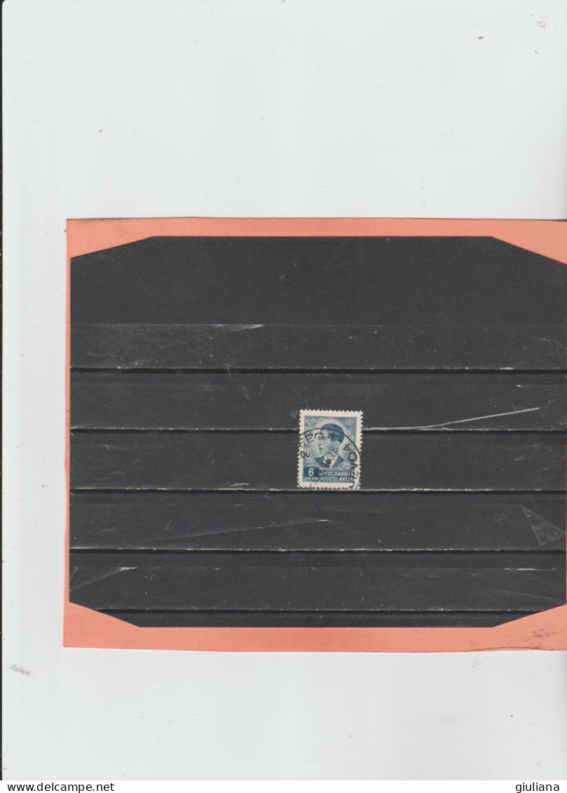 Jugoslavia Regno 1939 - (YT) 364 Used "Effige Di Re Pietro II" - 6d  Grigio - Used Stamps