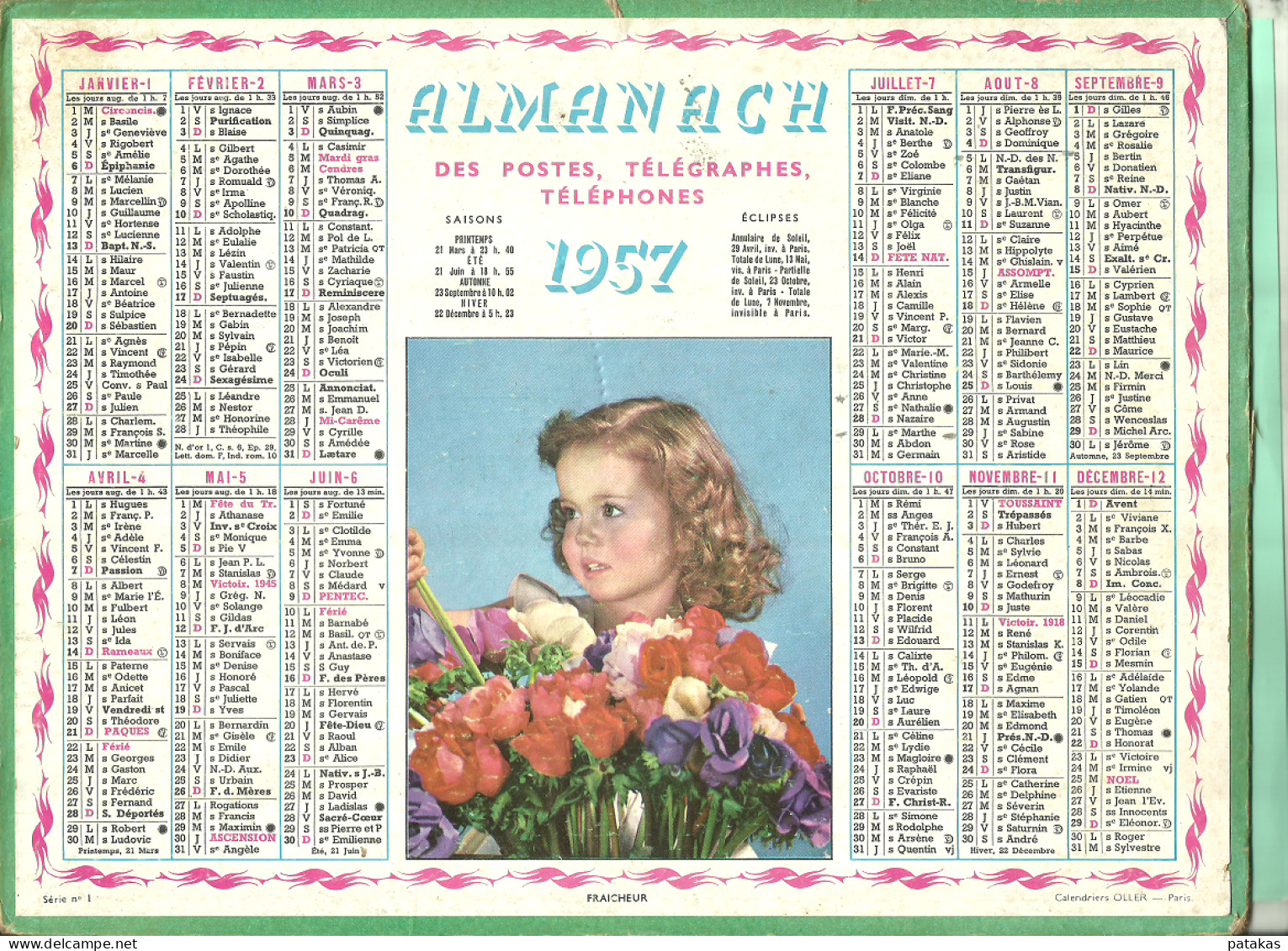 Almanach De La Poste 1957 - Grand Format : 1941-60