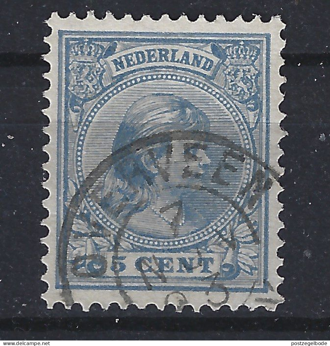 NVPH Nederland Netherlands Pays Bas Niederlande Holanda 35 CANCEL OVERVEEN Kleinrond ; Wilhelmina 1891 - Usados