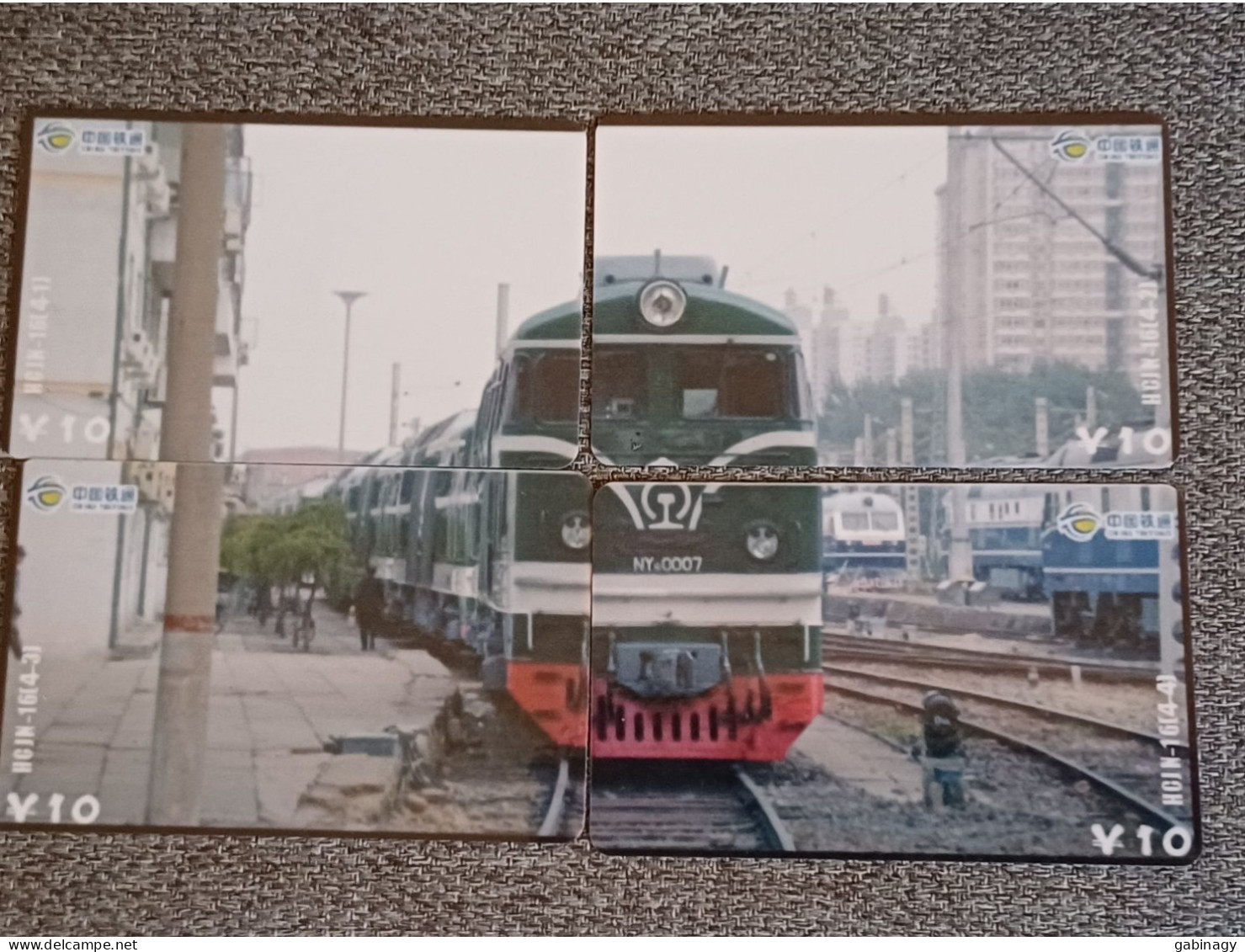 CHINA - TRAIN-074 - PUZZLE SET OF 4 CARDS - Chine