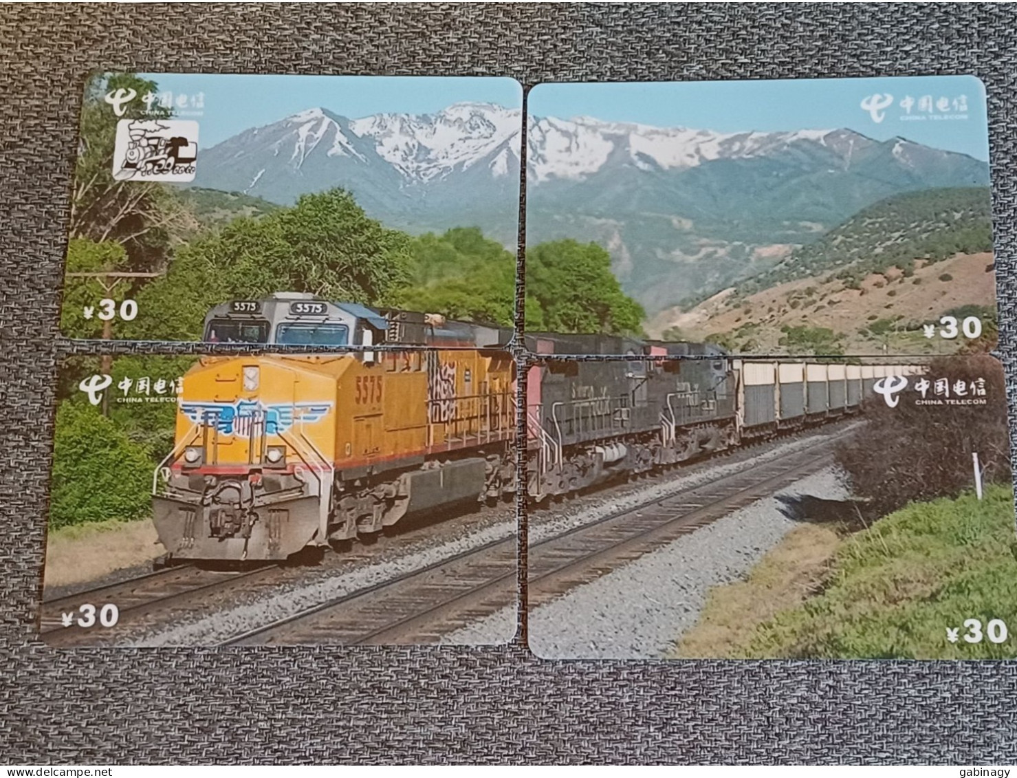 CHINA - TRAIN-078 - PUZZLE SET OF 4 CARDS - Chine