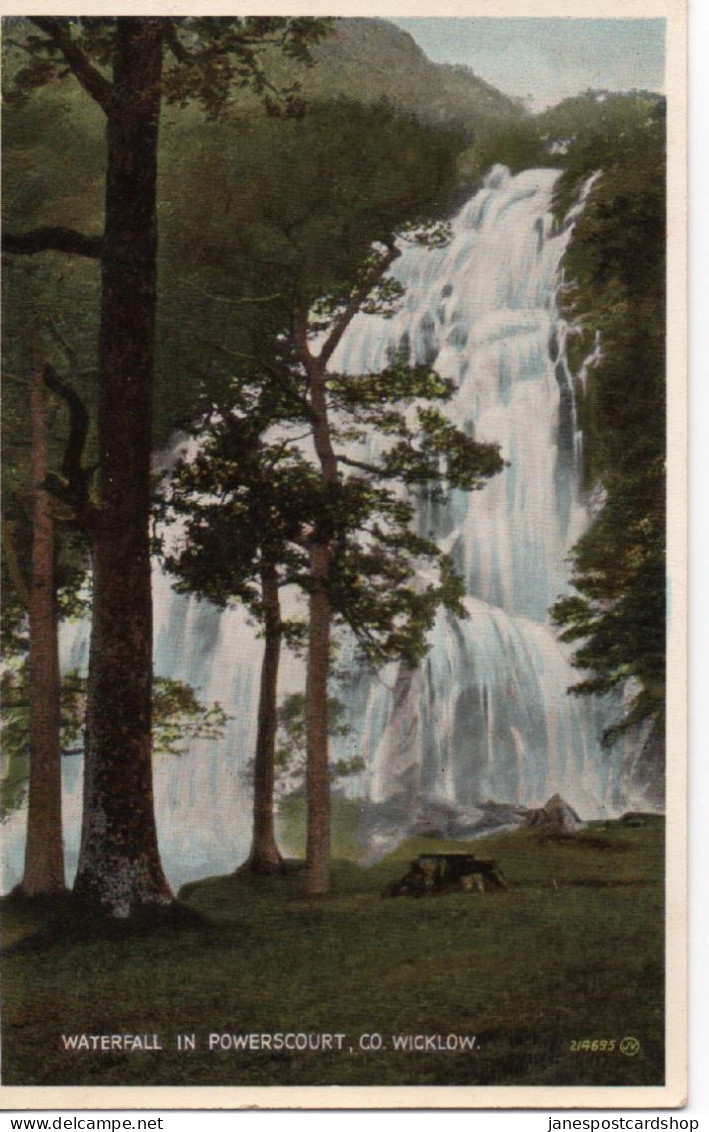 COLOURED POSTCARD - WATERFALL IN POWERSCOURT - COUNTY WICKLOW - IRELAND - Wicklow