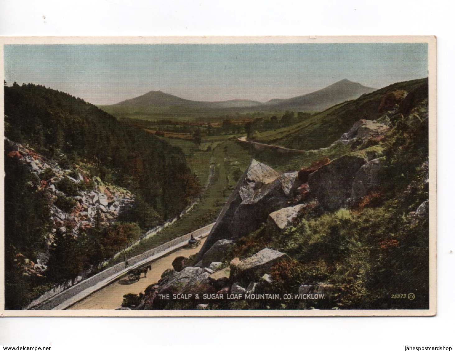 COLOURED POSTCARD - THE SCALP & SUGAR LOAF MOUNTAIN   - COUNTY WICKLOW - IRELAND - Wicklow