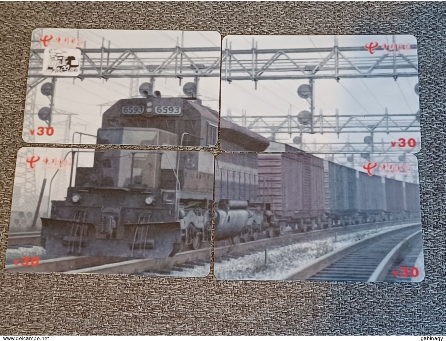 CHINA - TRAIN-083 - PUZZLE SET OF 4 CARDS - Chine