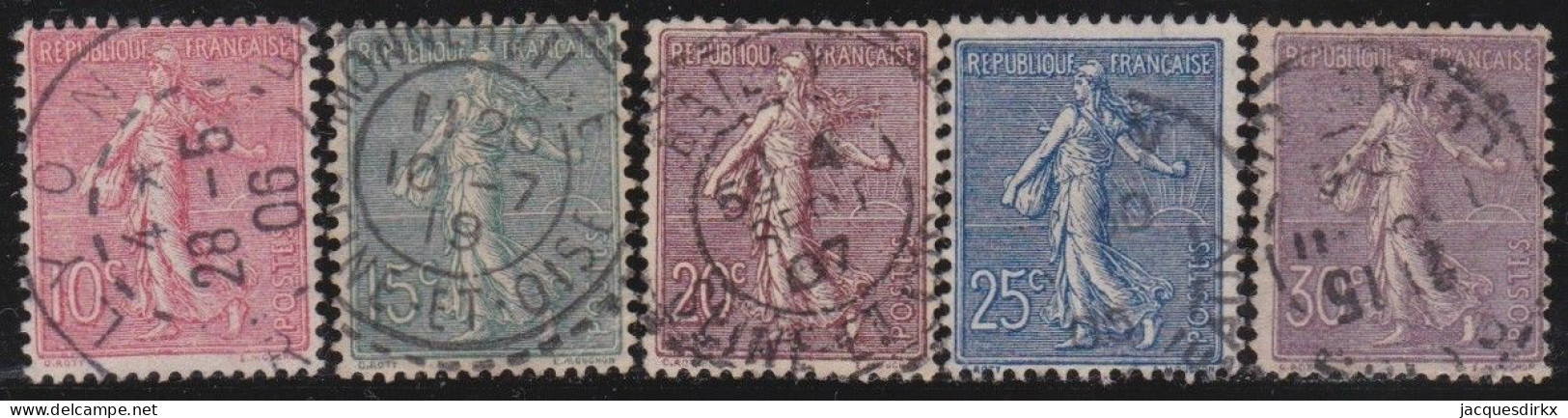 France  .  Y&T   .    129/133      .     O        .     Oblitéré - Oblitérés