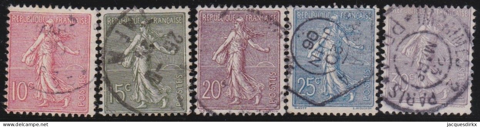 France  .  Y&T   .    129/133       .     O        .     Oblitéré - Used Stamps
