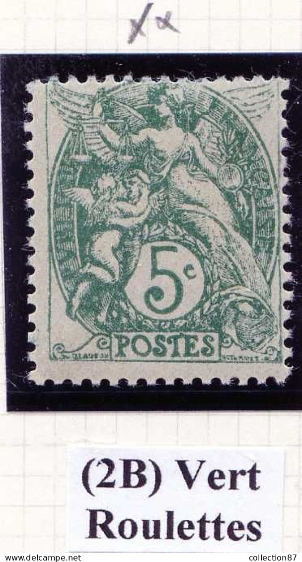 Réf 83 > FRANCE  TYPE BLANC < N° 111a * * Type IIB Vert < Neuf Luxe * * MNH < Cote 100 € - 1900-29 Blanc