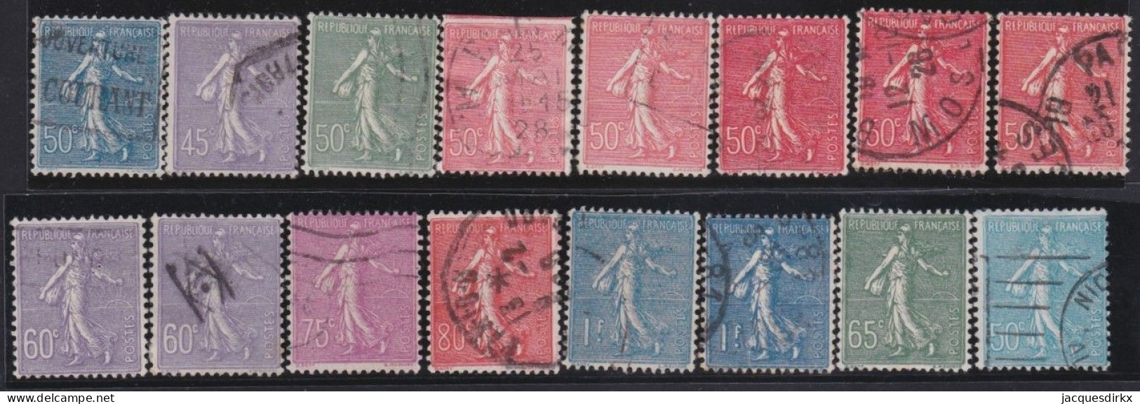 France  .  Y&T   .    16  Timbres     .     O        .     Oblitéré - Used Stamps