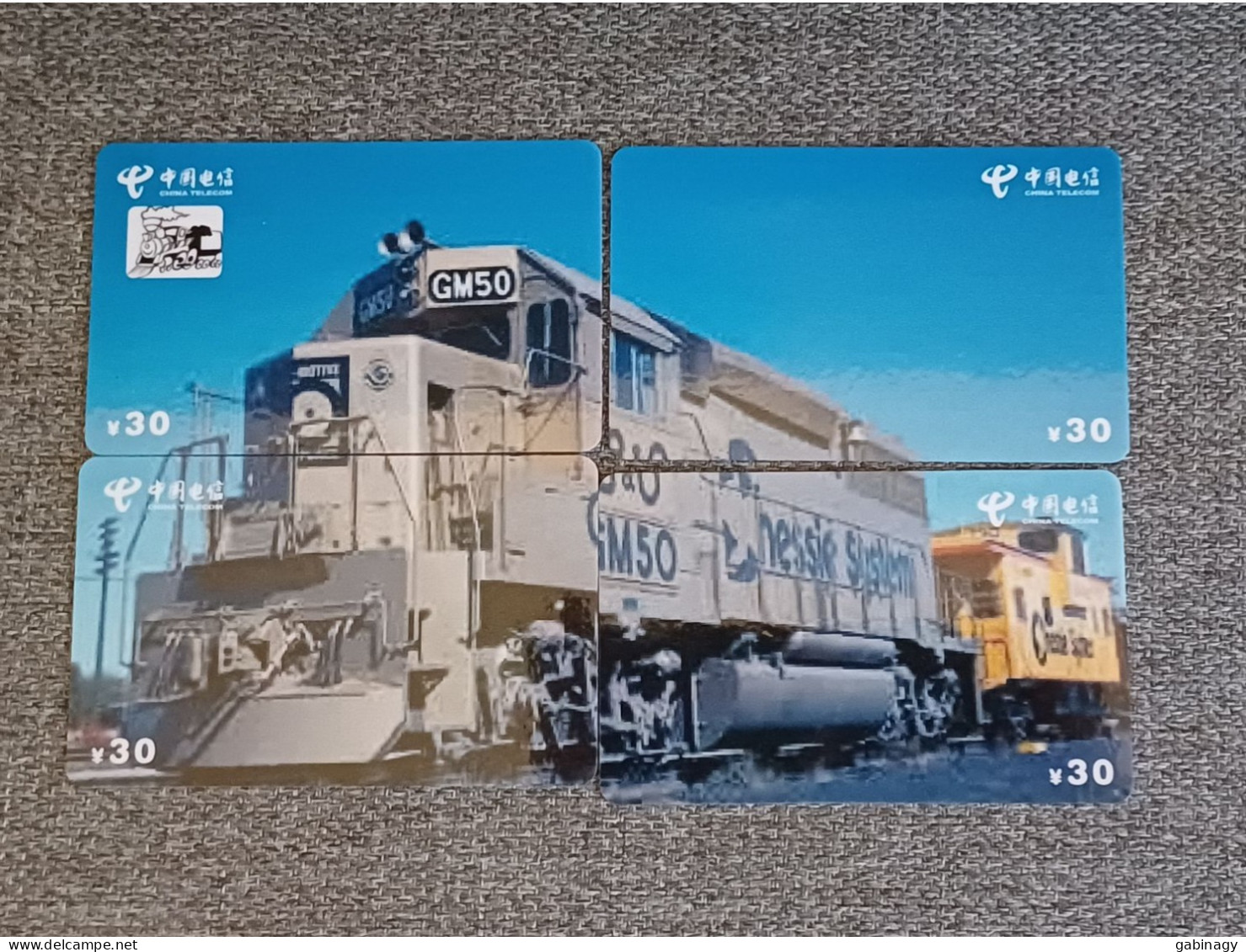 CHINA - TRAIN-097 - PUZZLE SET OF 4 CARDS - Cina