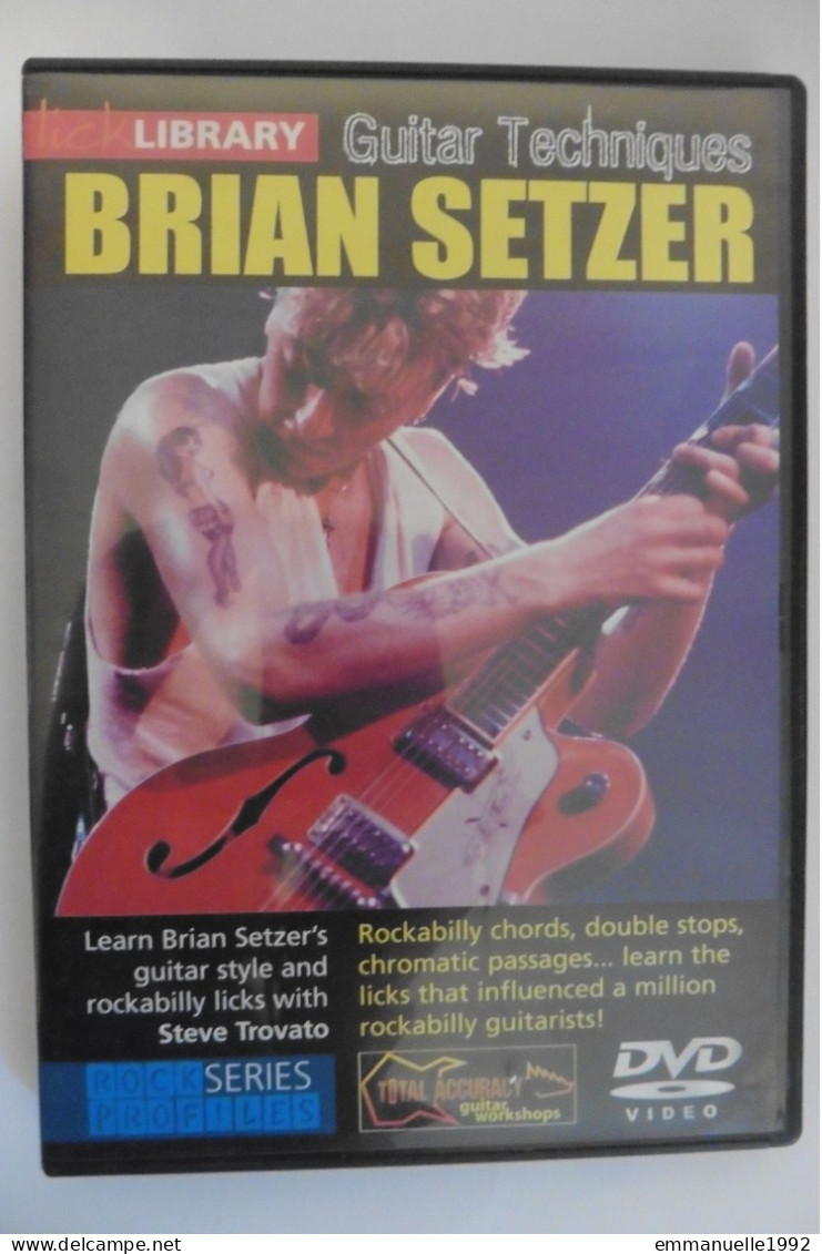 DVD Guitar Techniques Brian Setzer Licks Workshops With Steve Trovato - RARE ! English Only - Dokumentarfilme