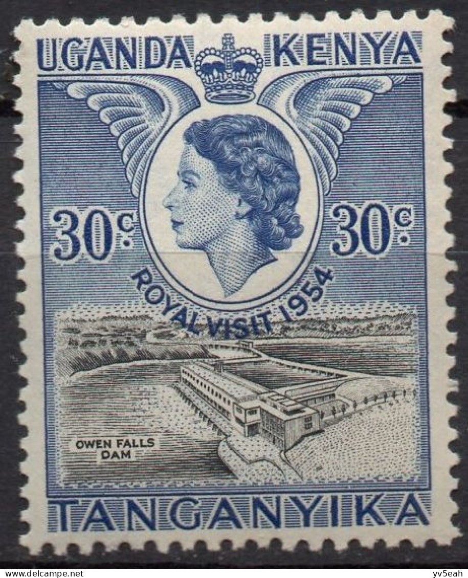 KENYA UGANDA & TANZANIA/1954/MNH/SC#102/ROYAL VISIT OF PRINCESS ELIZABETH & DUTCHNESS OF EDINBURGH / 10c GREEN & BLK - Kenya, Oeganda & Tanzania