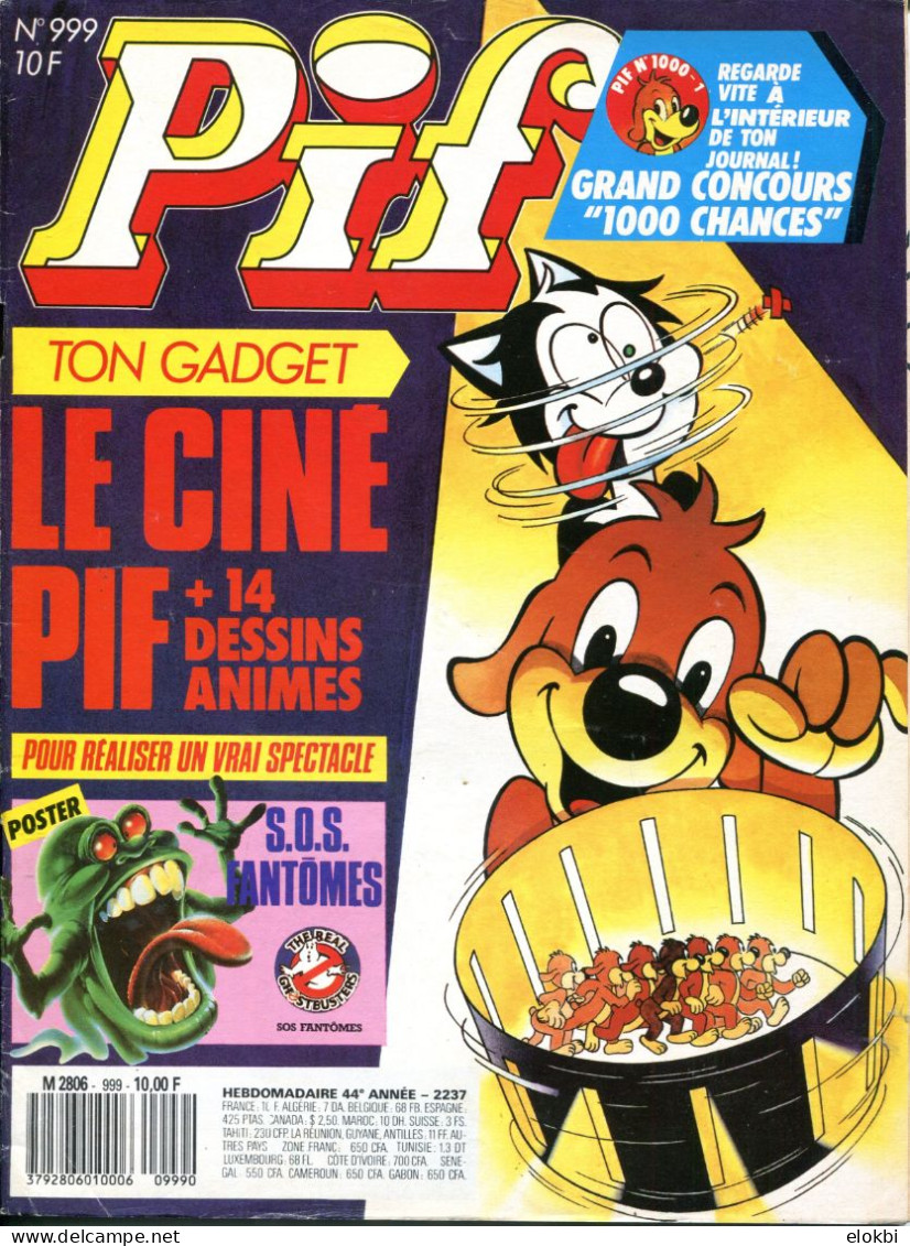 Pif Gadget N°999 - Lucky Luke "Le Pony Express (3ème Partie Et Fin) - Pif Gadget