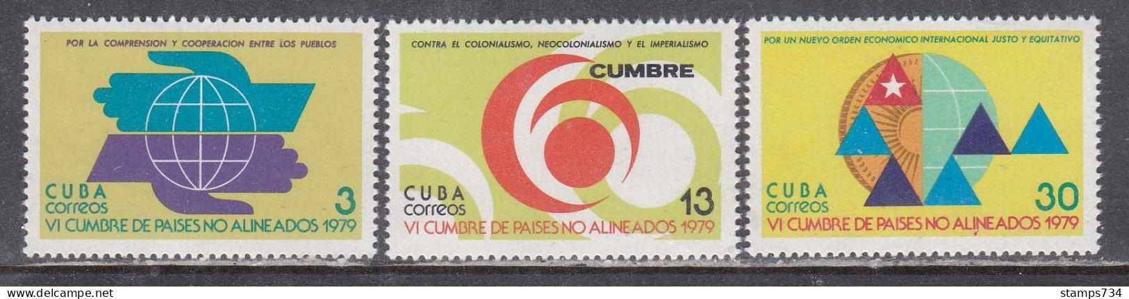 Cuba 1979 - 6th Summit Conference Of Non-Aligned States, Havana (1), Mi-nr. 2391/93, MNH** - Nuevos