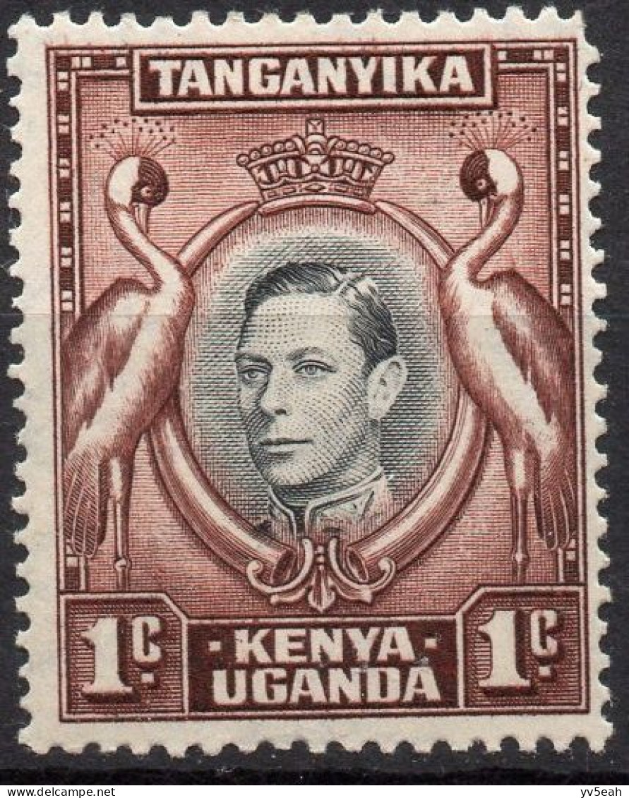 KENYA UGANDA & TANZANIA/1938-54/MNH/SC#66/KING GEROGE VI / KGVI / KAVIRONDO CRANES/ 1/2P VIO BRN. & BLACK - Kenya, Uganda & Tanzania