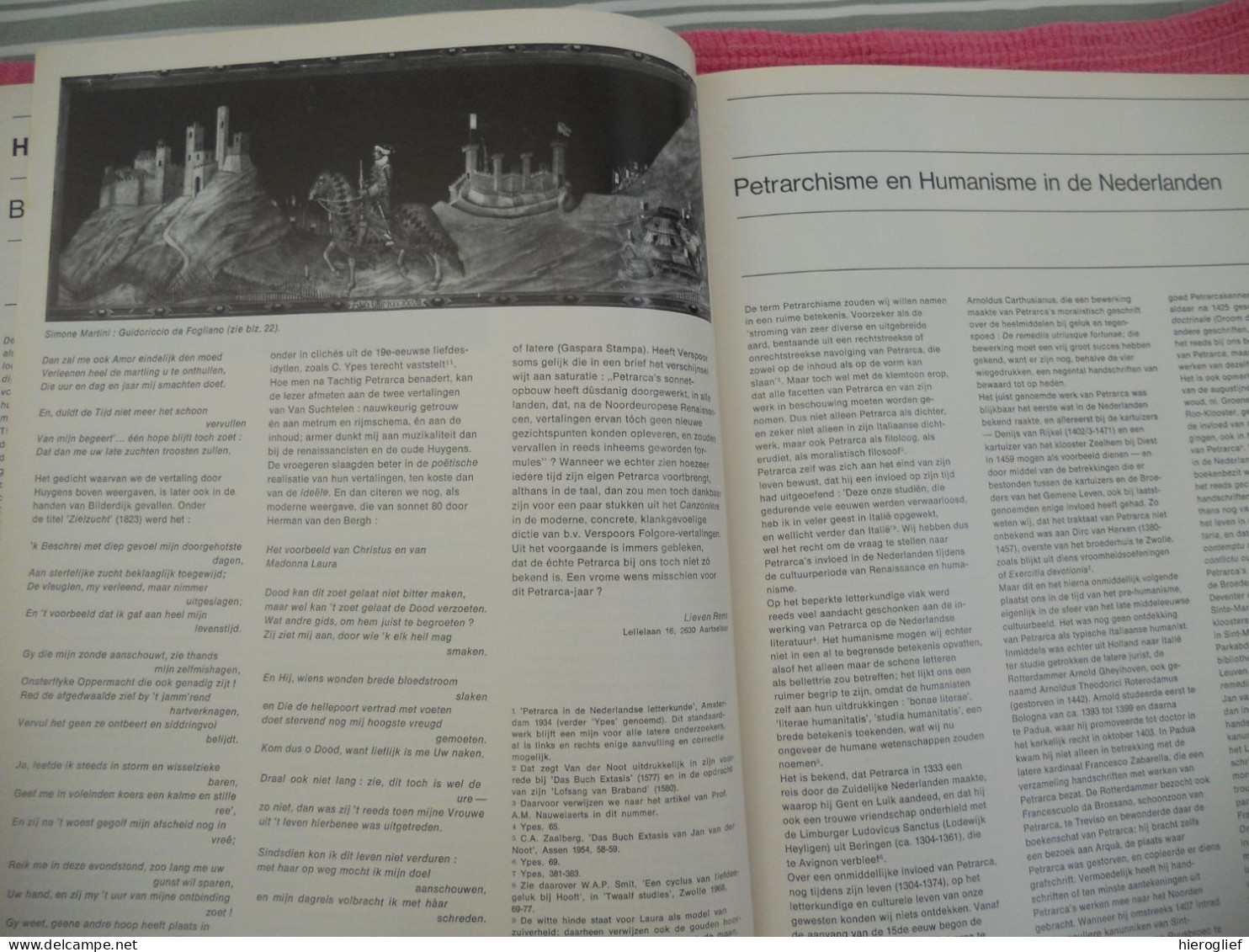 VAN PETRARCA Tot QUASIMODO Italiaanse Poëzie, Vlaamse Ontmoetingen - Tijdschrift VLAANDEREN Nr 138 - Poesia