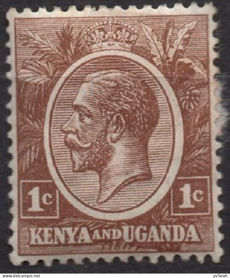 KENYA UGANDA & TANZANIA/1922-27/MH/SC#18/KING GEORGE V/ KGV / 1c BROWN - Kenya, Uganda & Tanzania