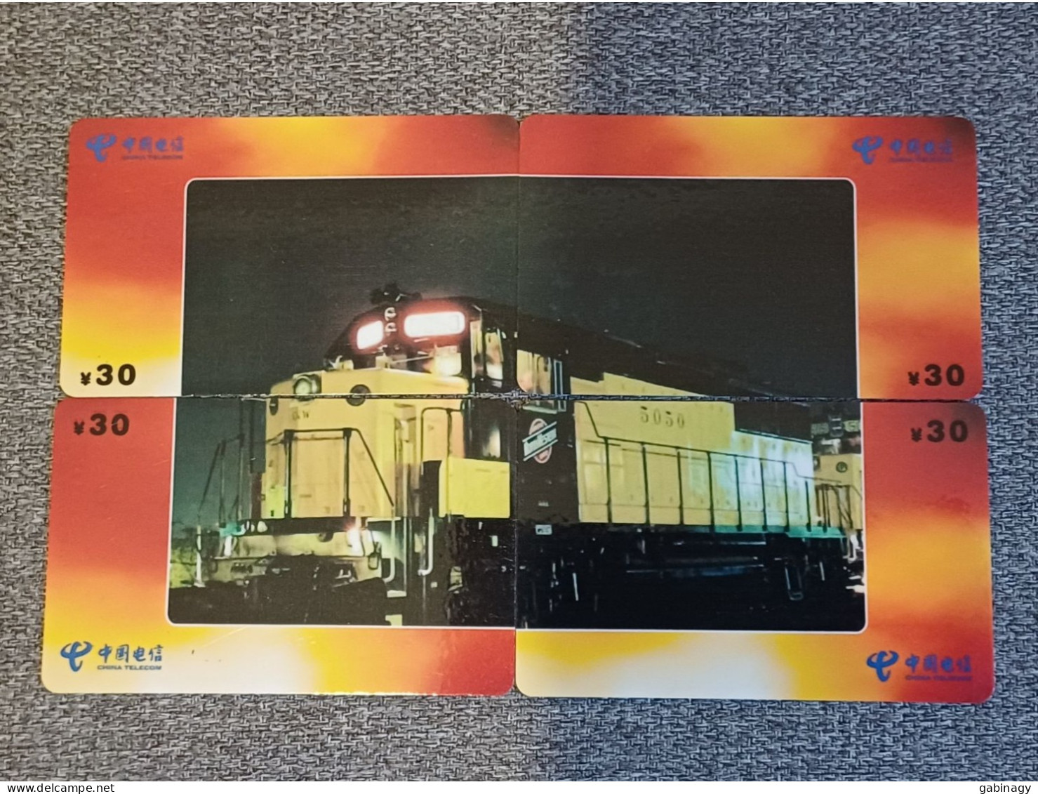 CHINA - TRAIN-108 - PUZZLE SET OF 4 CARDS - Chine