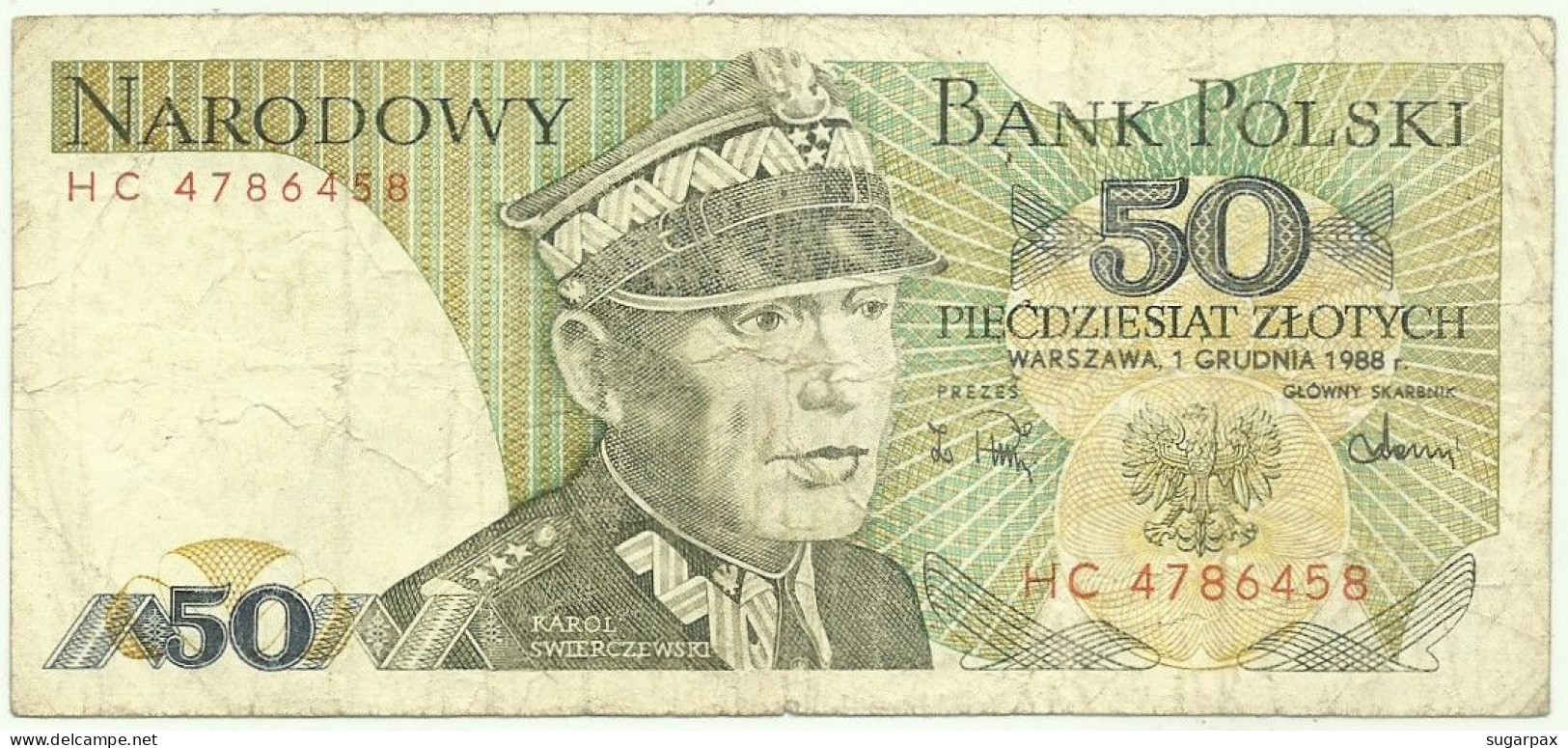 POLAND - 50 Zlotych - 1988 - Pick 142.c - Série HC - Narodowy Bank Polski - Pologne