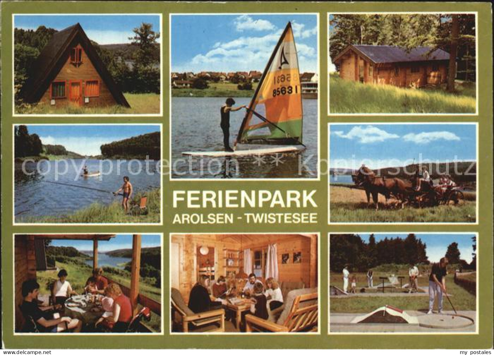 72493802 Arolsen Bad Ferienpark Twistesee Twistetalsperre Windsurfen Pferdekutsc - Bad Arolsen