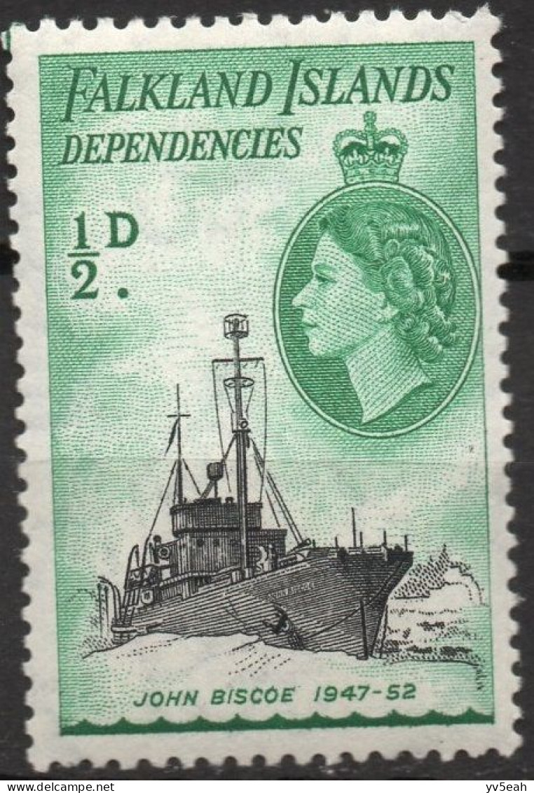 FALKLAND ISLANDS/1954/MH/SC#1L19/QUEEN ELIZABETH II  /QEII / TRANS ANTARTIC EXPEDITION/ 1/2p - Maldiven (...-1965)