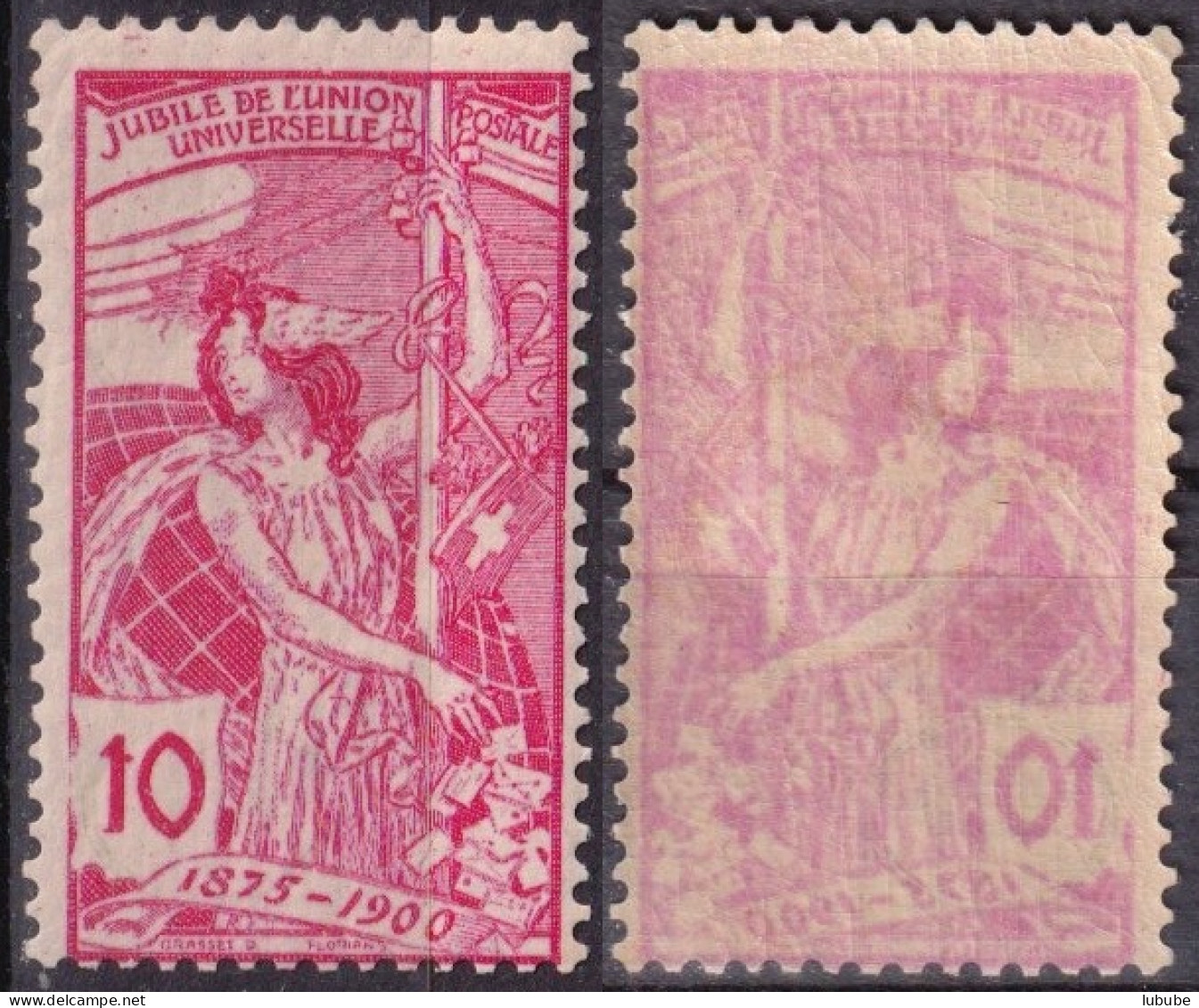 UPU 78B, 10 Rp.anilinrosa **  (Abart)       1900 - Unused Stamps
