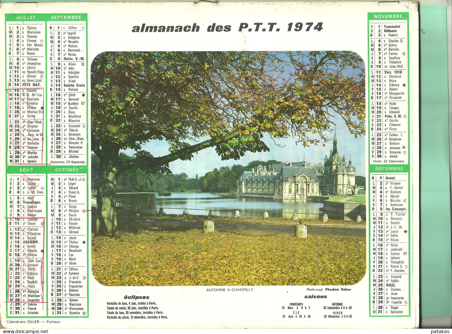 Almanach De La Poste 1974 - Groot Formaat: 1971-80