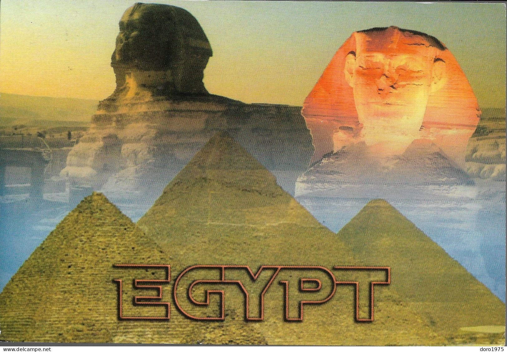 EGYPT - Giza - Pyramids - Sphinx - Used Postcard - Gizeh