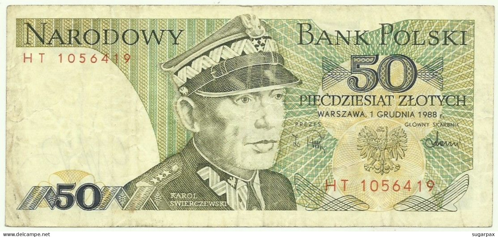 POLAND - 50 Zlotych - 1988 - Pick 142.c - Série HT - Narodowy Bank Polski - Polen