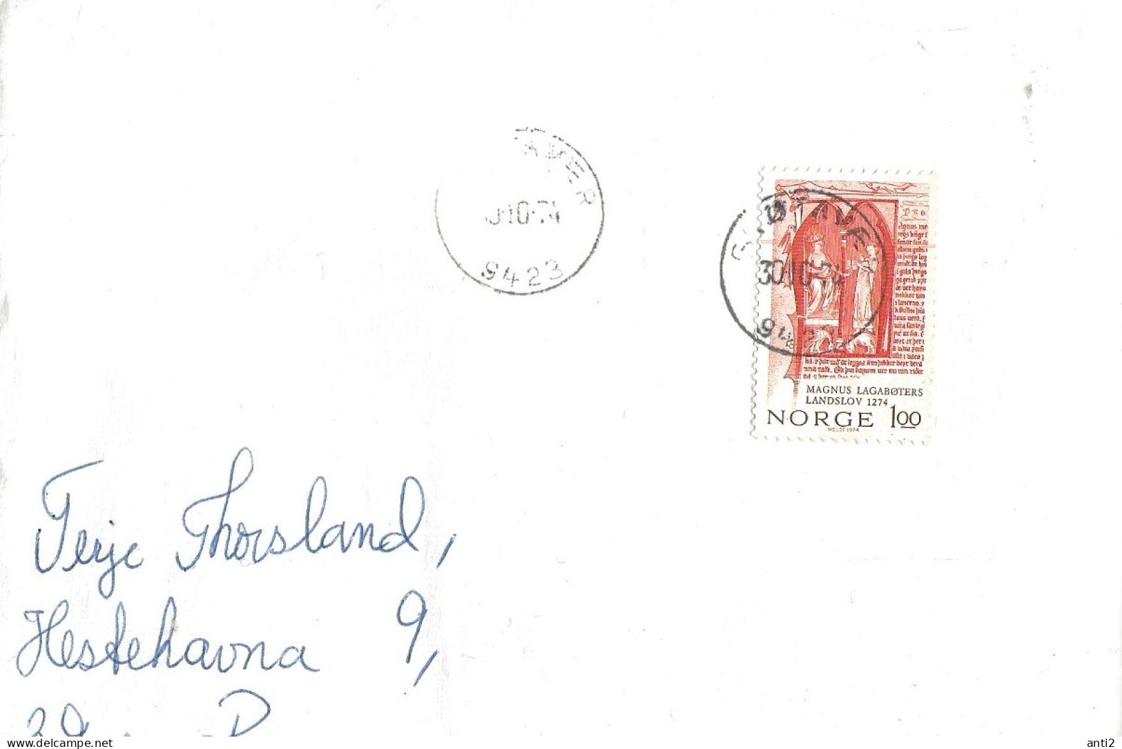 Norway 1974  Cover  With Mi 683 Magnus Lagabøter, Cancelled Grøtavær 30.10.74 - Lettres & Documents