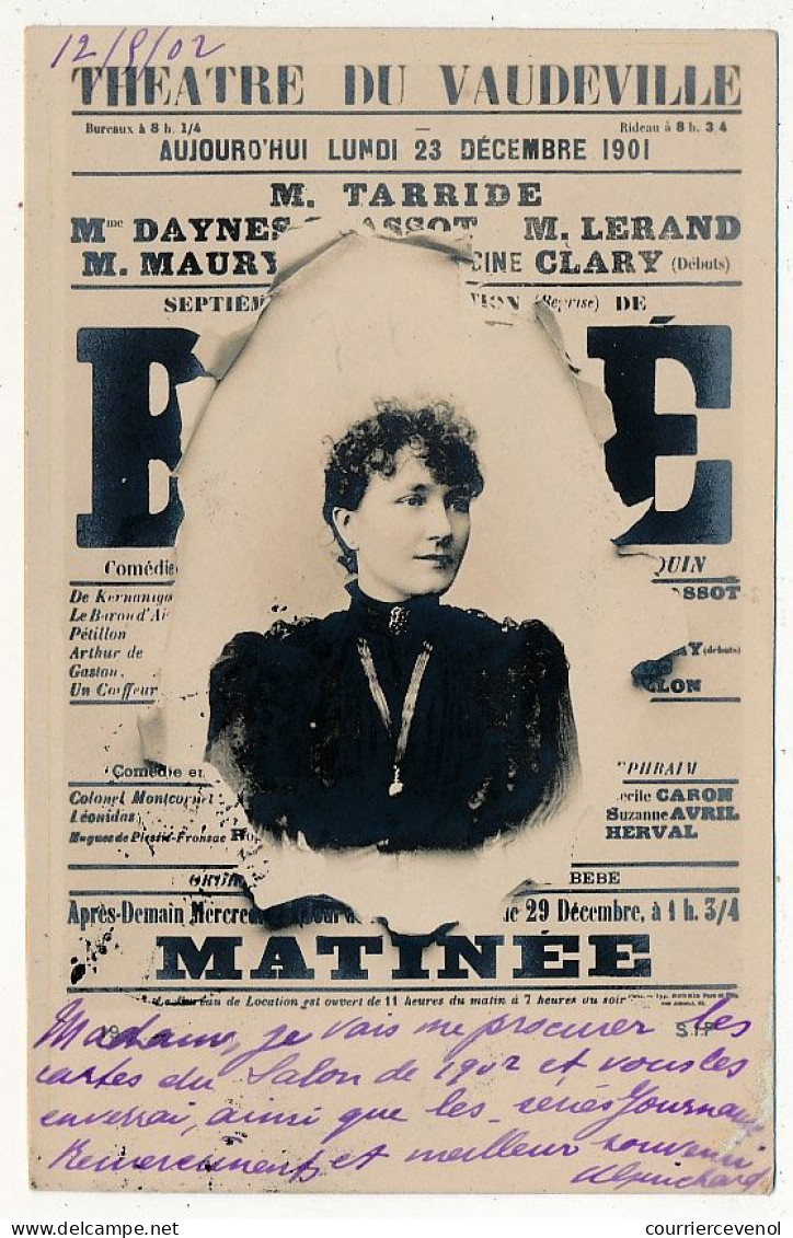 CPA - (Affiche) Théâtre Du Vaudeville - Eclaté, Portrait De Femme, Au Centre - Theater