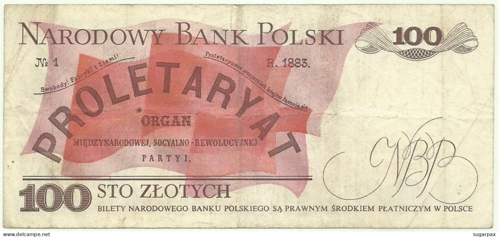 POLAND - 100 Zlotych - 1982 - Pick 143.d - Série HL - Narodowy Bank Polski - Polen