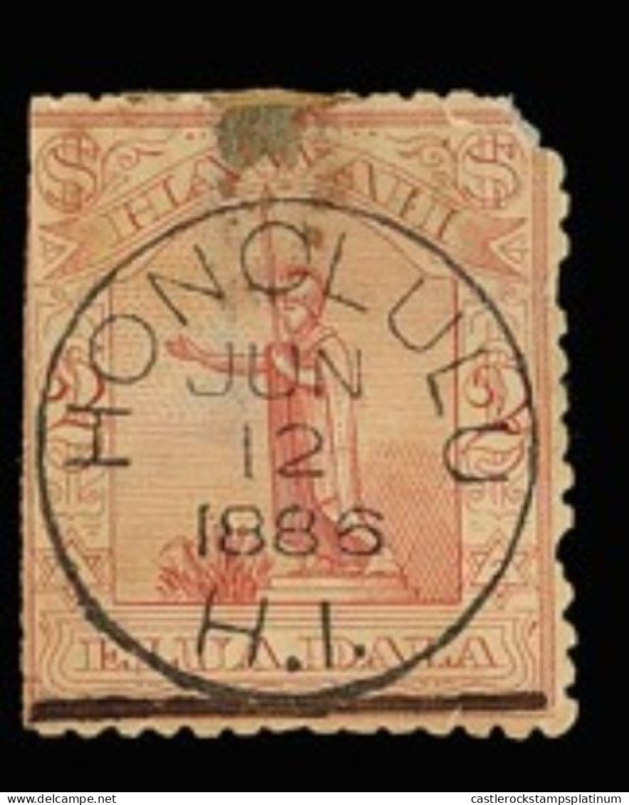 O) 1886 HAWAII, STATUE OF KING KAMEHAMEHA I, SCT 38 2c Lilac Rose, FINE - Hawaii