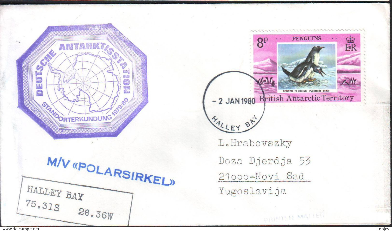 BAT - GERMAN BASE - M/V POLARSIRKEL - HALLEY BAY - 1980 - Bases Antarctiques