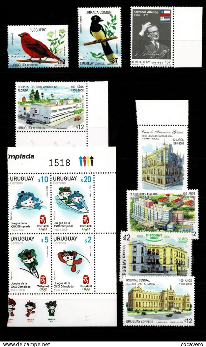 URUGUAY SERIES MNH 1993,1996,1997,2004,2005,2007,2008,2009,2010,2011,2013, MANY TOPICS!! - Uruguay