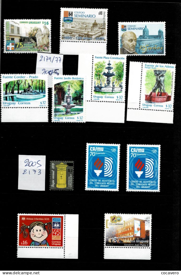 URUGUAY SERIES MNH 1993,1996,1997,2004,2005,2007,2008,2009,2010,2011,2013, MANY TOPICS!!