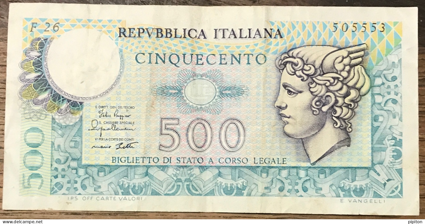 Billet De 500 Lires Italie - Other & Unclassified