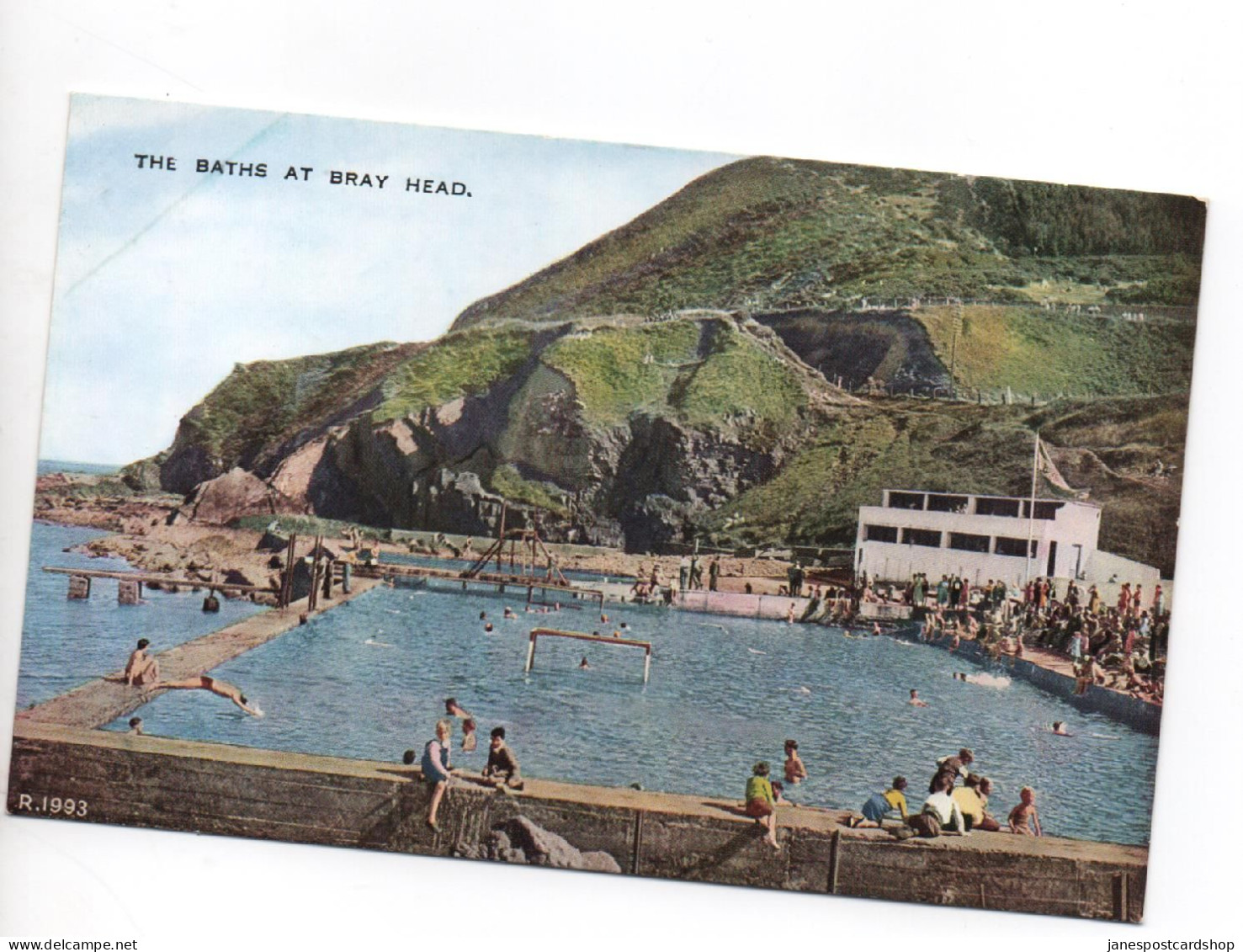 COLOURED POSTCARD -THE BATHS AT BRAY HEAD  - COUNTY WICKLOW - IRELAND - Wicklow