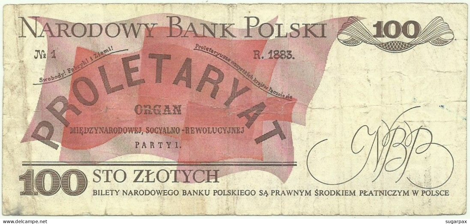 POLAND - 100 Zlotych - 1986 - Pick 143.e - Série TA - Narodowy Bank Polski - Polonia