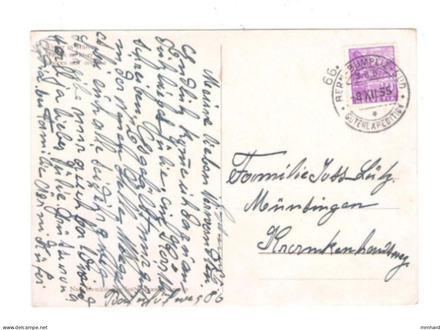 Stempel Güterexpedition 66. Gelaufen 1935 Schweiz - Bahnwesen