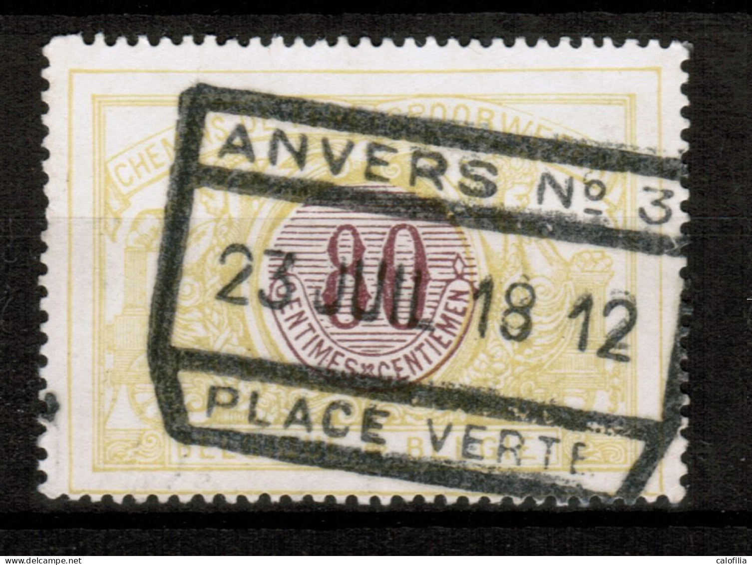 Chemins De Fer TR 39, Obliteration Centrale, ANVERS PLACE VERTE 3 - Used