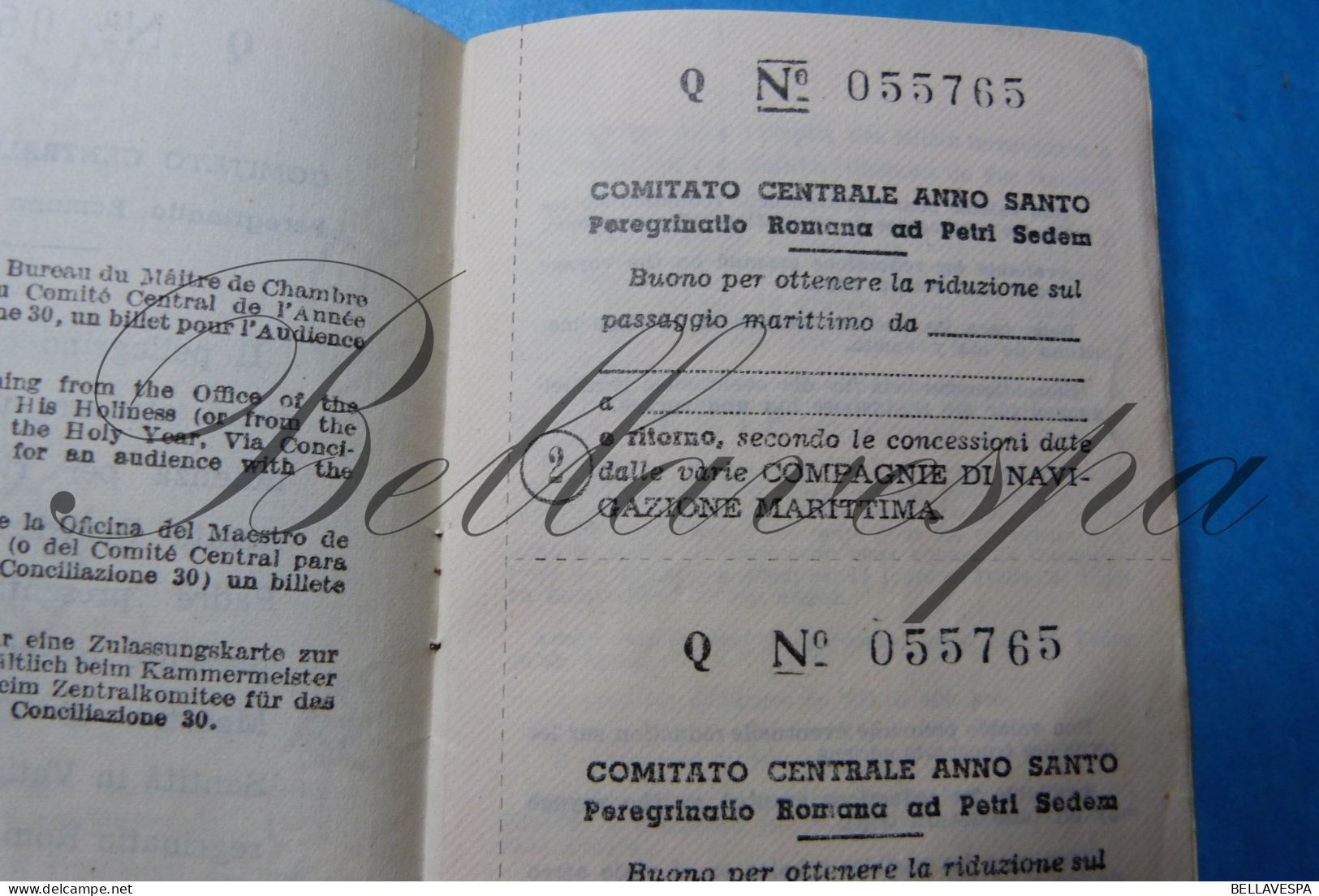 HEILIG JAAR Brux. Comitato Centrale Anno Santo  NEDERBRAKEL  De Greave  Statiestraat 1950 - Historical Documents