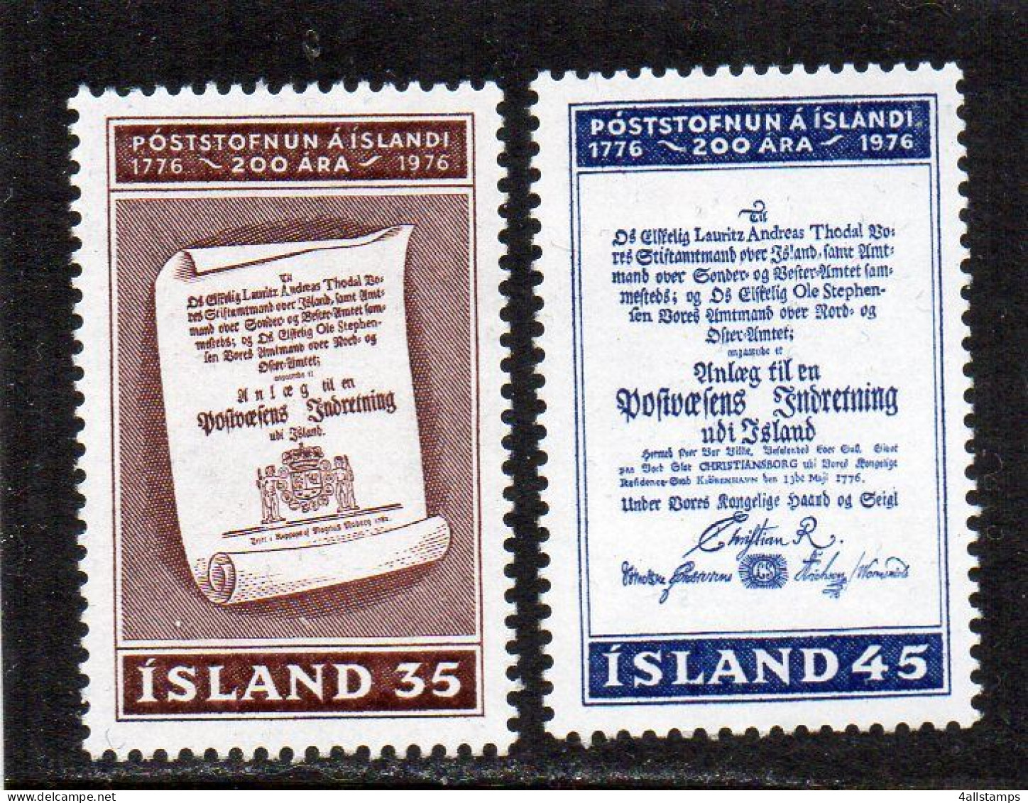 1976 IJsland Yv N°469/470  : ** - MNH - NEUF - POSTFRISCH - POSTFRIS - Unused Stamps