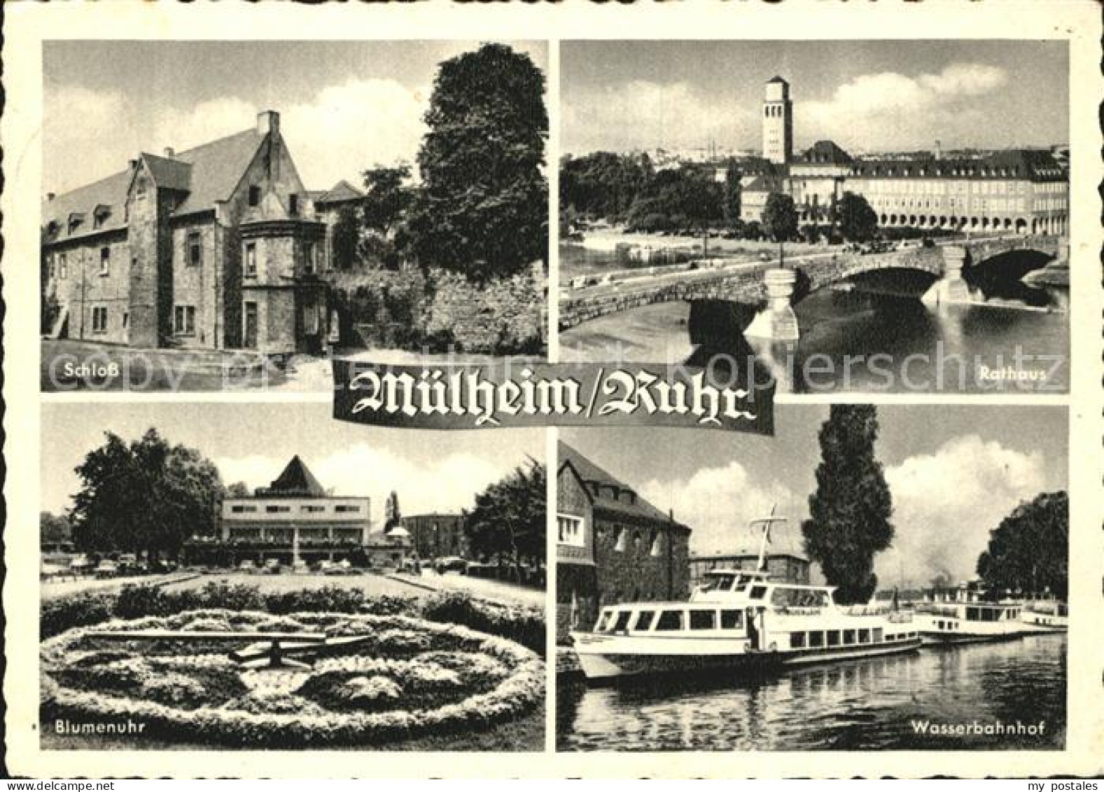 72485594 Muelheim Ruhr Rathaus Schloss Wasserbahnhof Blumenuhr Muelheim - Muelheim A. D. Ruhr